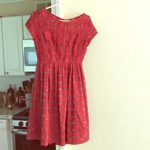 Anthropologie Red Dress, Size 4 (worn twice!)